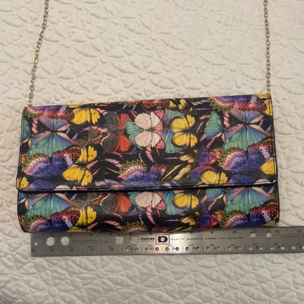 Colorful Butterfly Print Women's Clutch